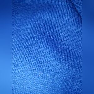 NWOT Moda 85% cotton 15% cashmere aqua blue high low wraparound cardigan L